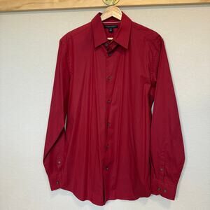 Men's Banana Republic Maroon Stretch Slim Fit Button‎ Down Size Medium